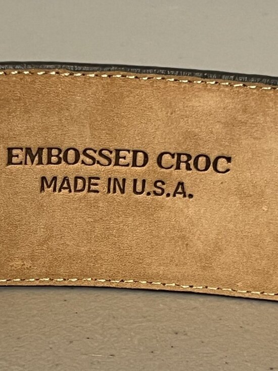 The Worth Collection Embossed Crocodile Belt Womens Size Small main image 5